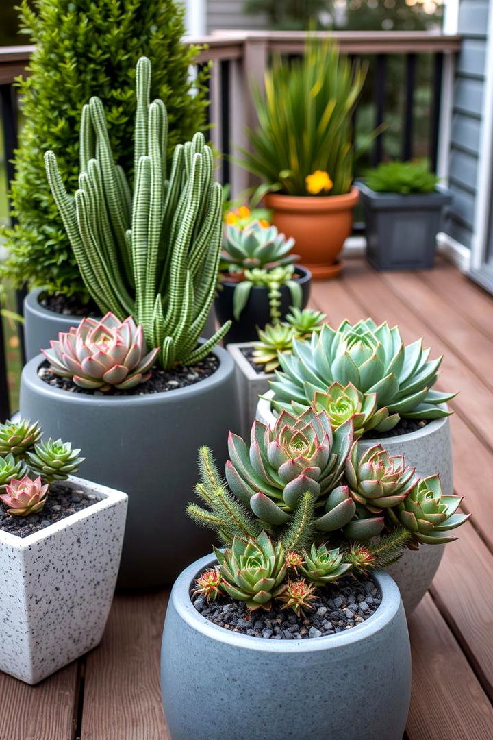 Succulent Deck Arrangements - 22 Deck Decorating Ideas With Plant