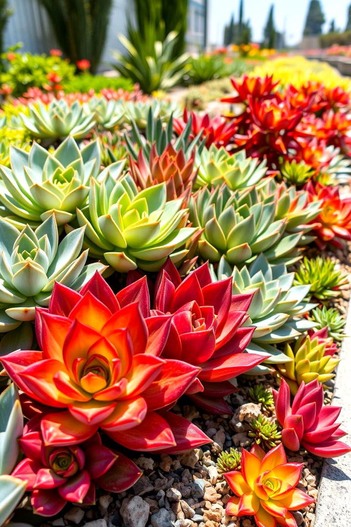 Succulent Garden Border Idea - 22 Low Maintenance Garden Border Ideas