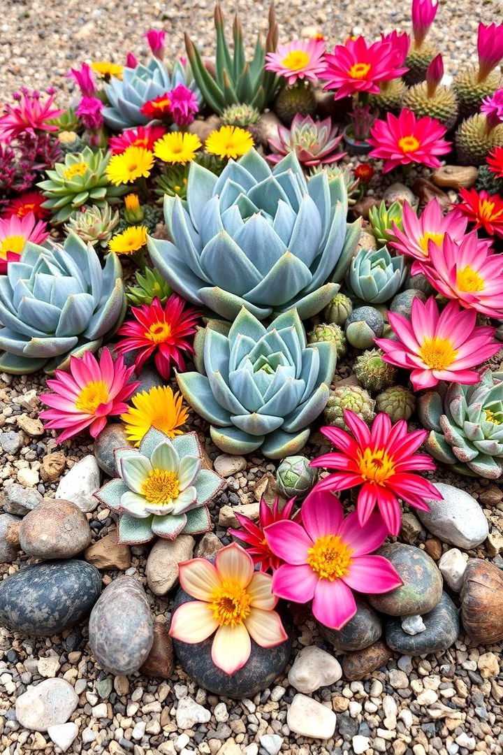 Succulent Integrated Flower Beds - 22 Flower Bed Ideas
