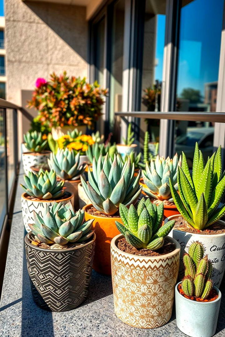 Succulent Oasis - 22 Balcony Garden Ideas