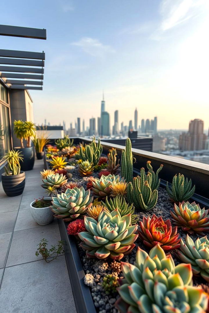 Succulent Rooftop Sanctuary - 22 Rooftop Garden Ideas