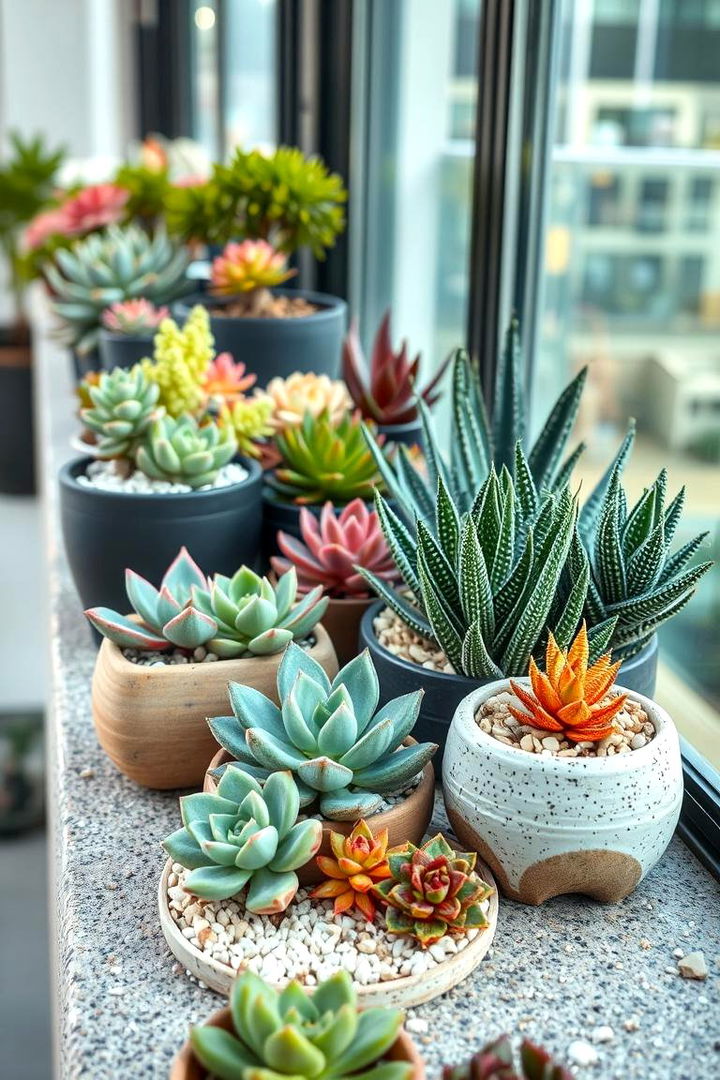 Succulent Showcase - 22 Green Balcony Ideas
