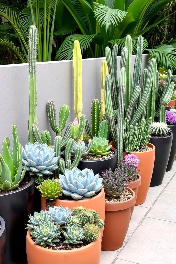 Succulent and Cacti Ensemble - 22 Tropical Patio Ideas