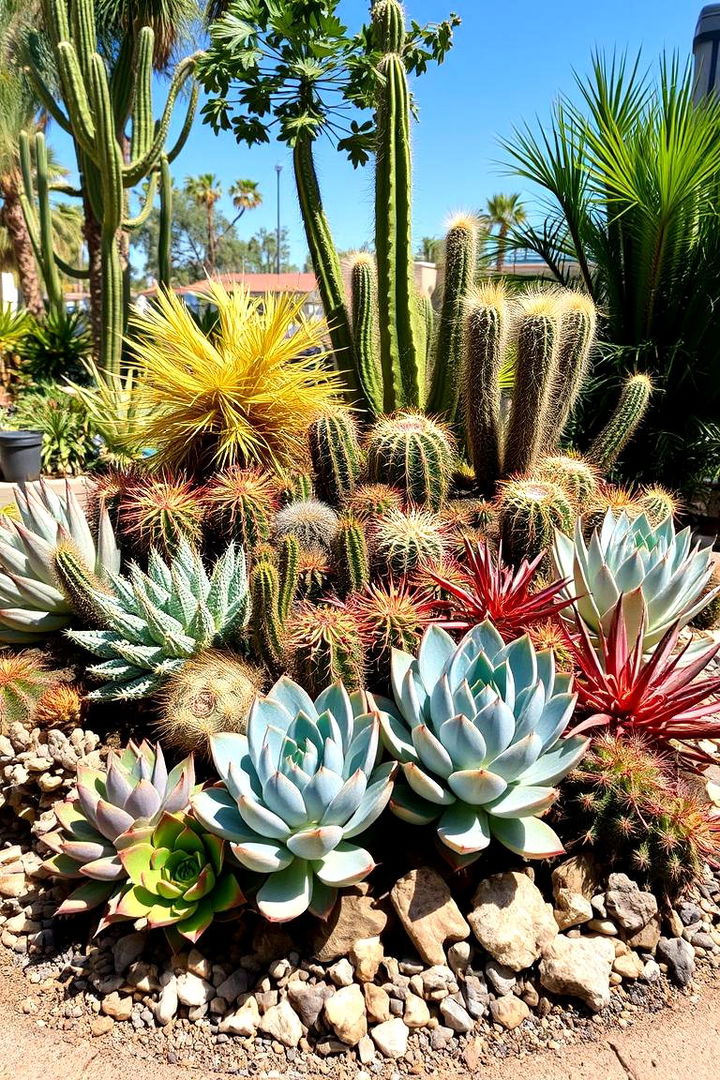 Succulent and Cacti Round Bed - 22 Round Garden Bed Ideas