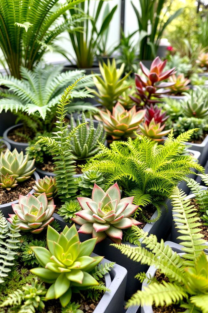 Succulent and Fern Fusion - 22 Shady Garden Ideas