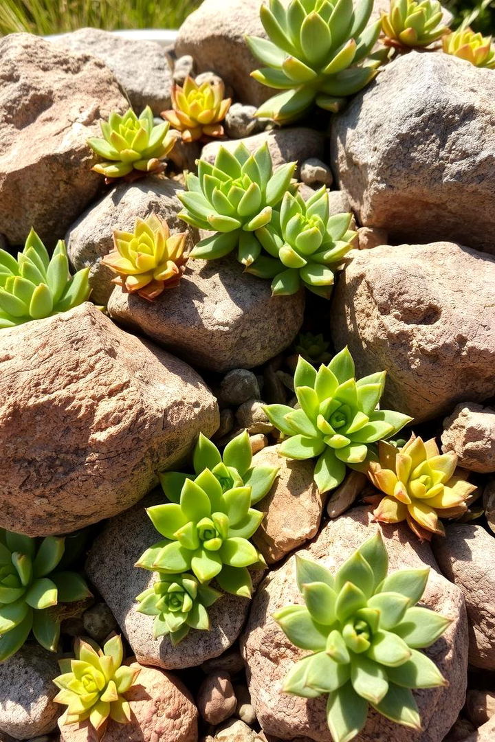 Succulent and Rock Arrangement - 22 Rock Garden Ideas