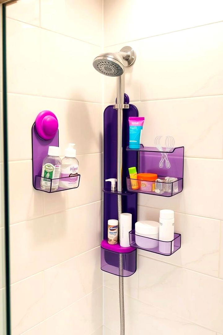 Suction Cup Organizers for Quick Setup - 22 Shower Storage Ideas