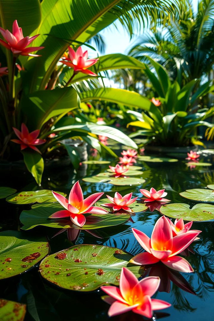 Summer Tropical Oasis - 22 Floating Wedding Centerpiece Ideas
