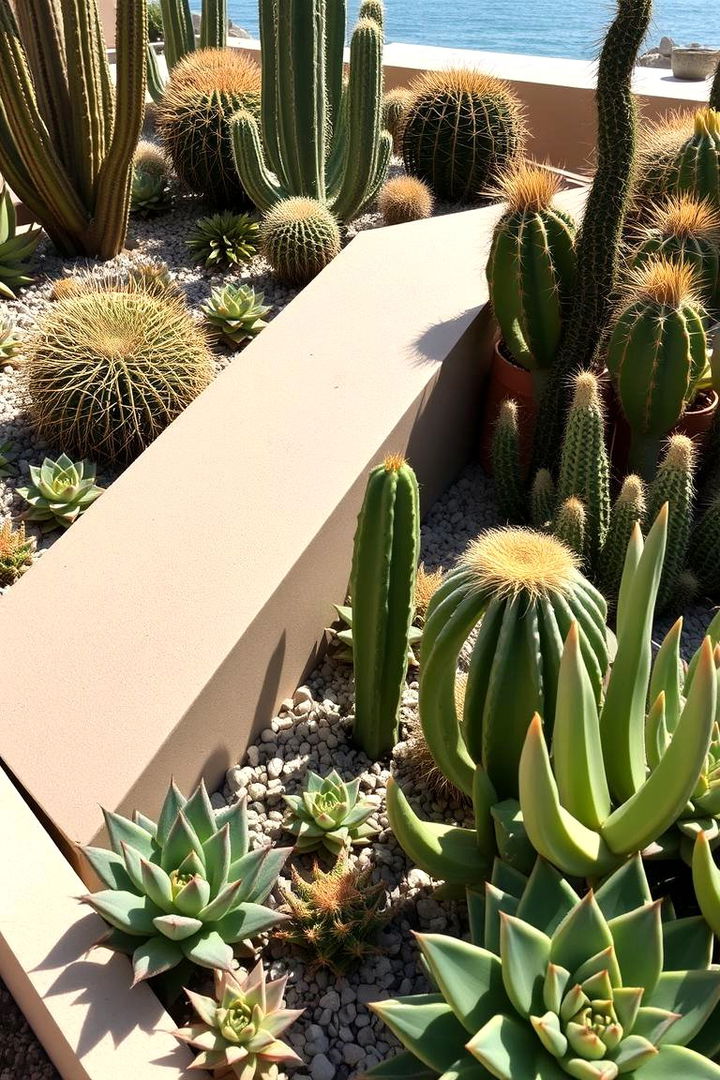 Sun Soaked Cacti and Succulent Arrangements - 22 Coastal Garden Ideas