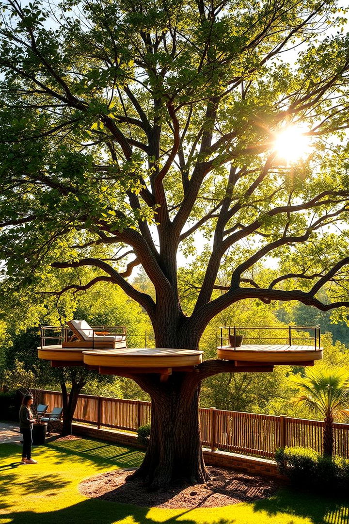Sunbathing Perch Tree - 22 Outdoor Cat Tree Ideas