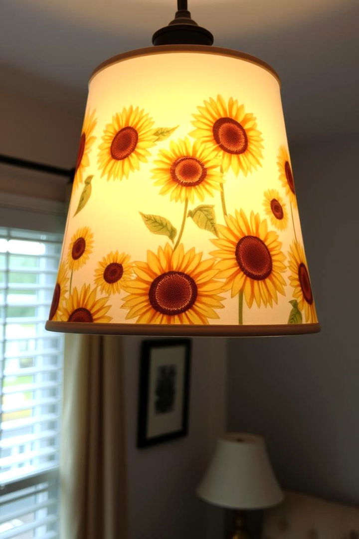 Sunflower Inspired Lighting - 22 Sunflower Bedroom Ideas