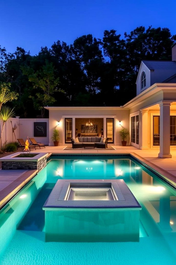 Sunken Lounge Area - 22 Semi Inground Pool Ideas