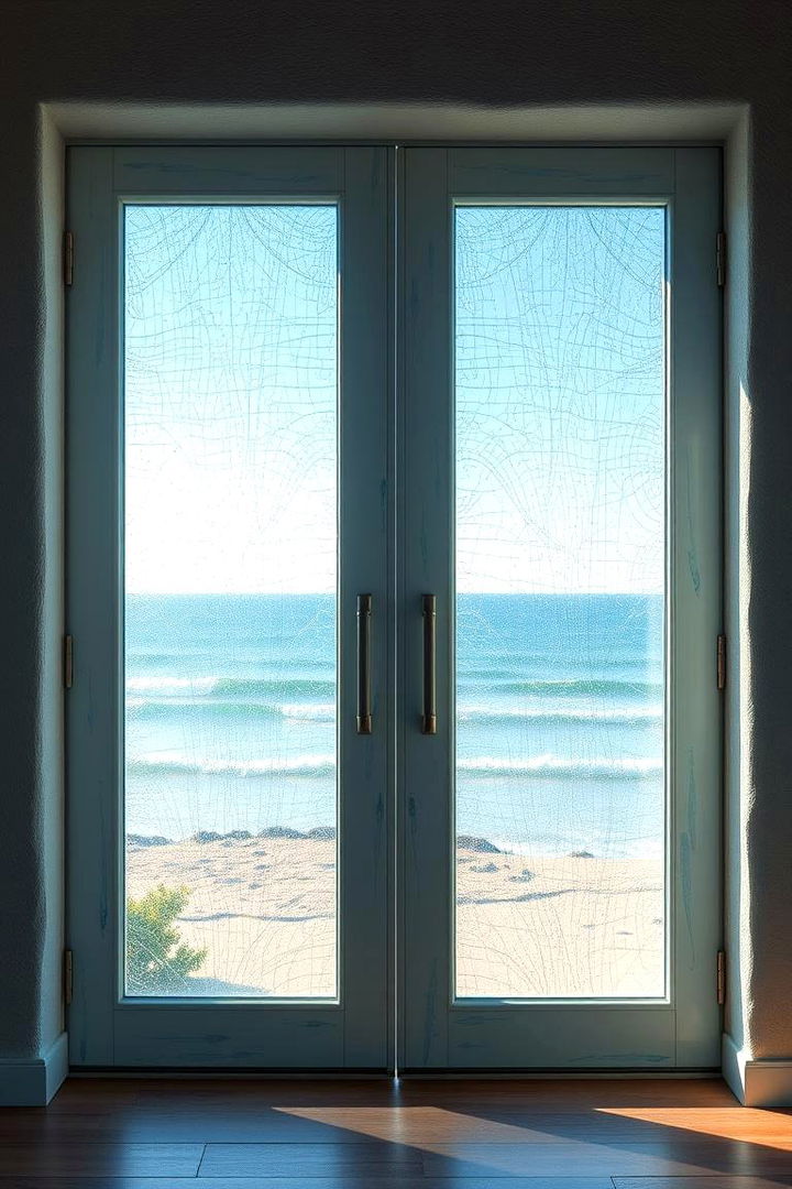 Sunlit Coastal Ambiance - 22 Glass Front Doors Ideas