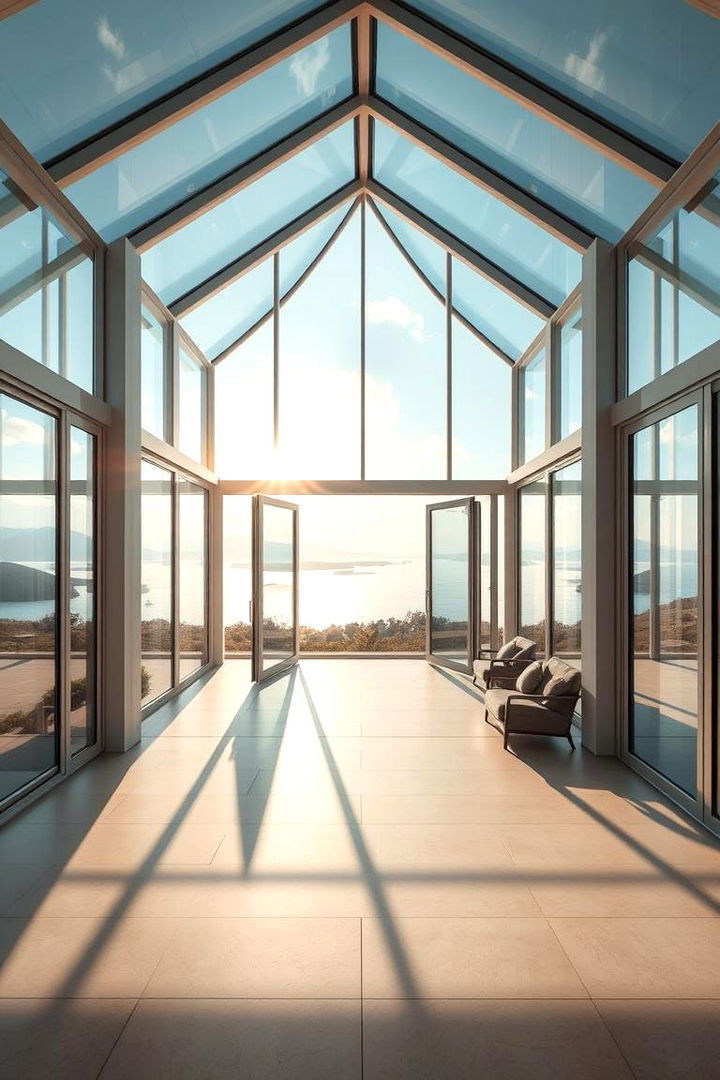 Sunlit Open Air Folding Glass Walls - 22 Hot Tub Enclosure Ideas