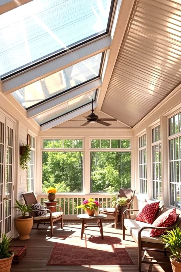 Sunlit Open Air Retreat - 22 Metal Roof Porch Design Ideas