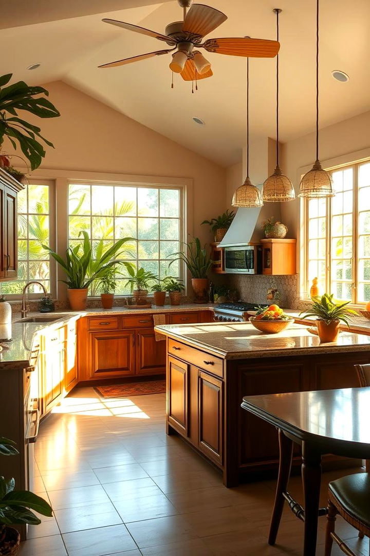 Sunlit Open Layout - 22 Tropical Kitchen Ideas