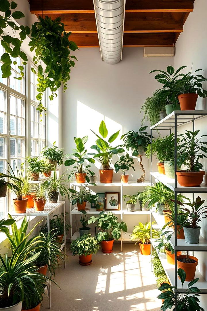 Sunlit Studio Green Space - 22 Indoor Garden Ideas