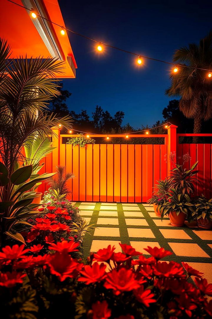 Sunny Orange Radiance - 22 Garden Fence Colour Ideas