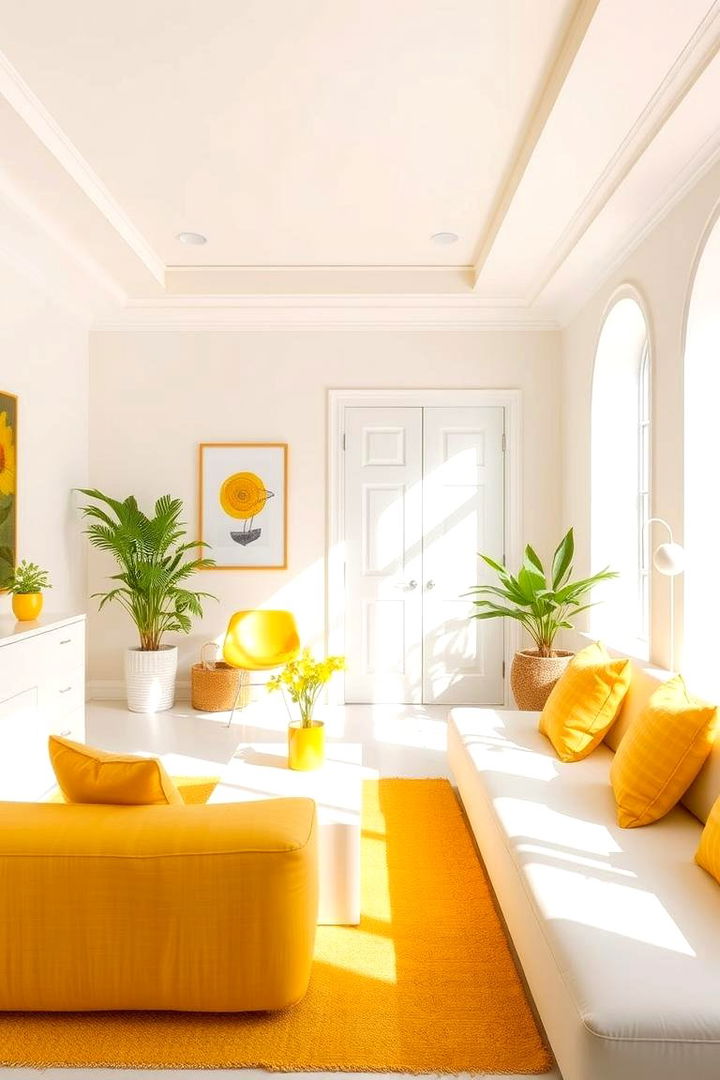 Sunny Yellow and White - 22 Floor and Wall Color Ideas