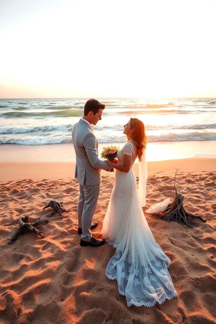 Sunset Beach Ceremony - 22 Romantic Wedding Ideas