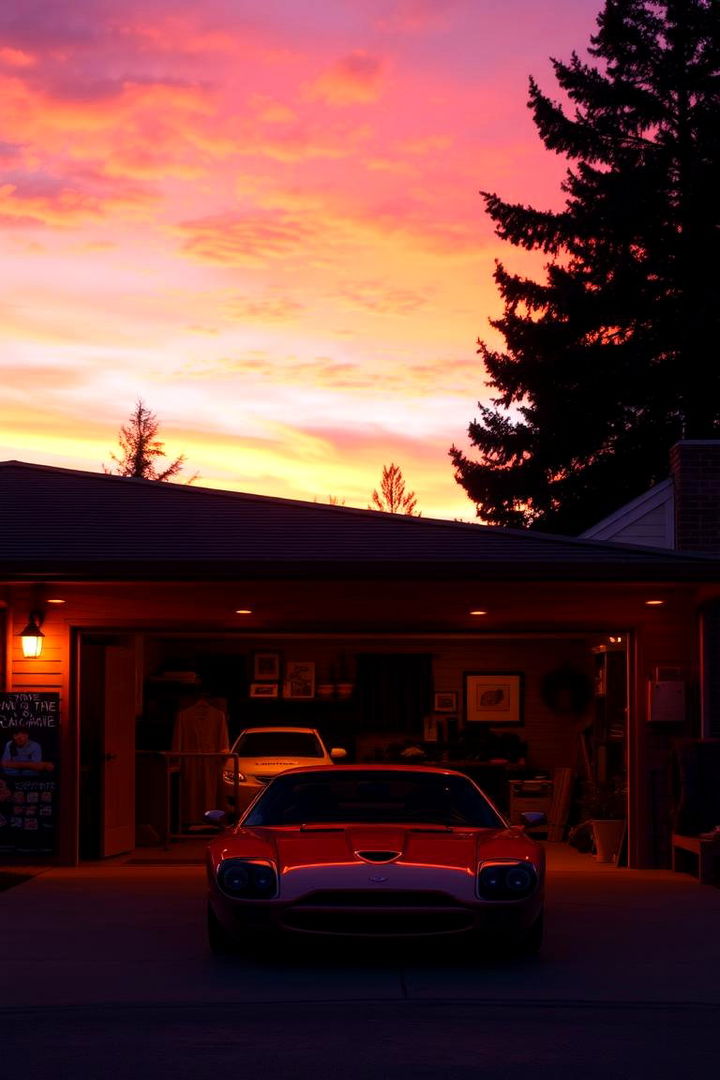 Sunset Hues for Warmth and Mood - 22 Garage Wall Paint Ideas
