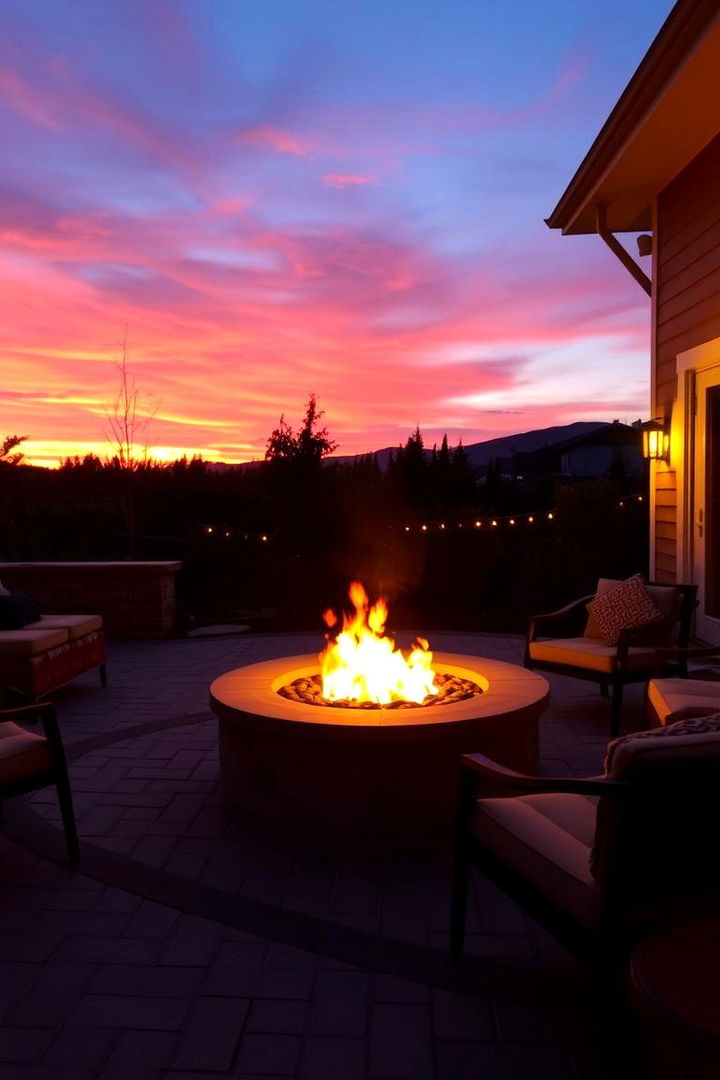 Sunset Vibes with Ambient Lighting - 22 Patio Ideas With Firepit