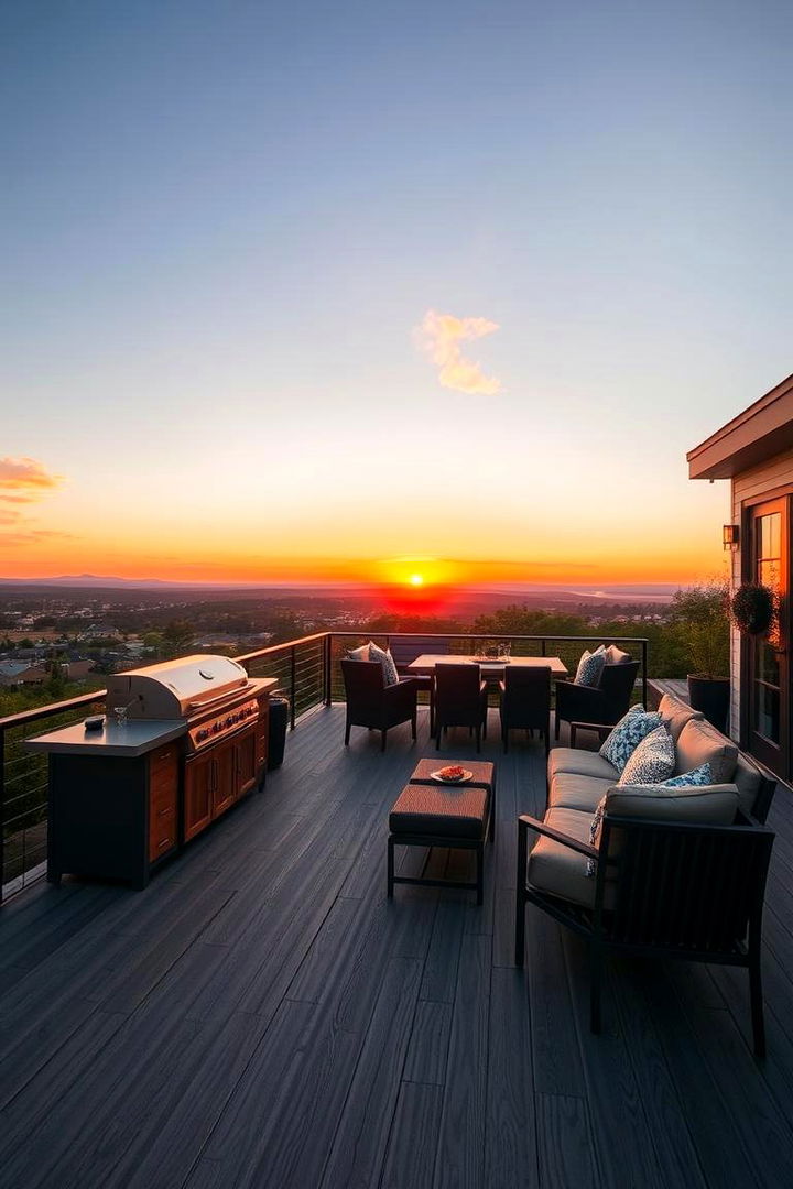 Sunset View BBQ Deck - 22 bbq area ideas