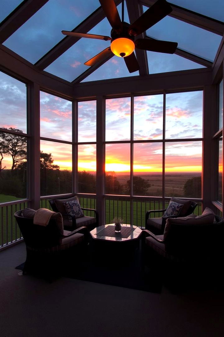 Sunset View Lounge - 22 Small Screened-in Porch Ideas