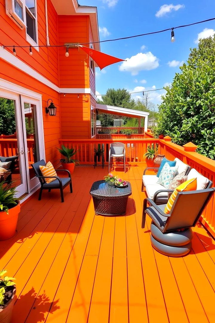 Sunshine Orange Energy - 22 Deck Color Ideas