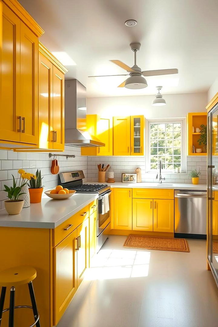 Sunshine Yellow Flair - 22 Bathroom Cabinet Color Ideas