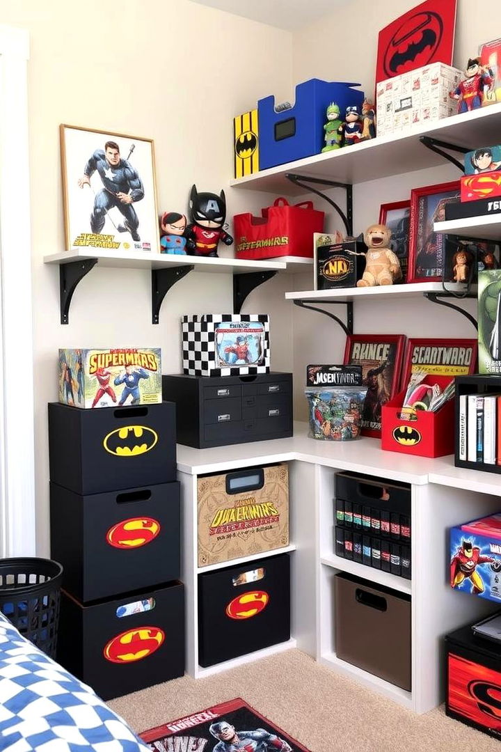 Superhero Storage Solutions - 22 Spiderman Room Decor Ideas