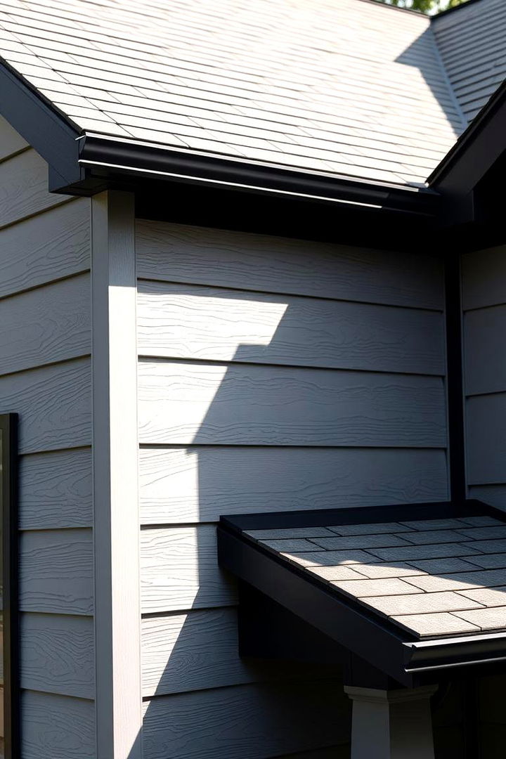 Superior Exterior Finishes - 22 Grey House With Black Trim