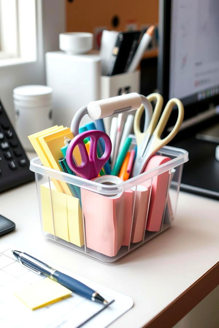 Supply Caddy - 22 Desk Organization Ideas