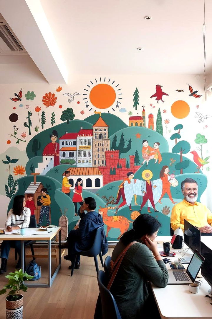 Supporting Local Artists - 22 Office Wall Murals