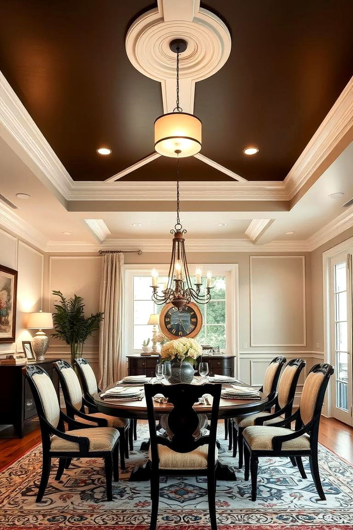 Surprising Ceiling Accents - 22 Colorful Dining Room Ideas