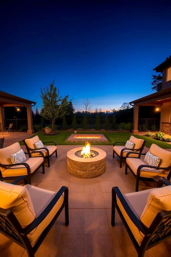 Surrounding Lounge Chairs for Relaxation - 22 Fire Pit Seating Ideas