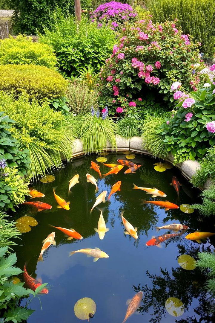 Surrounding with Lush Greenery - 22 Fish Pond Ideas