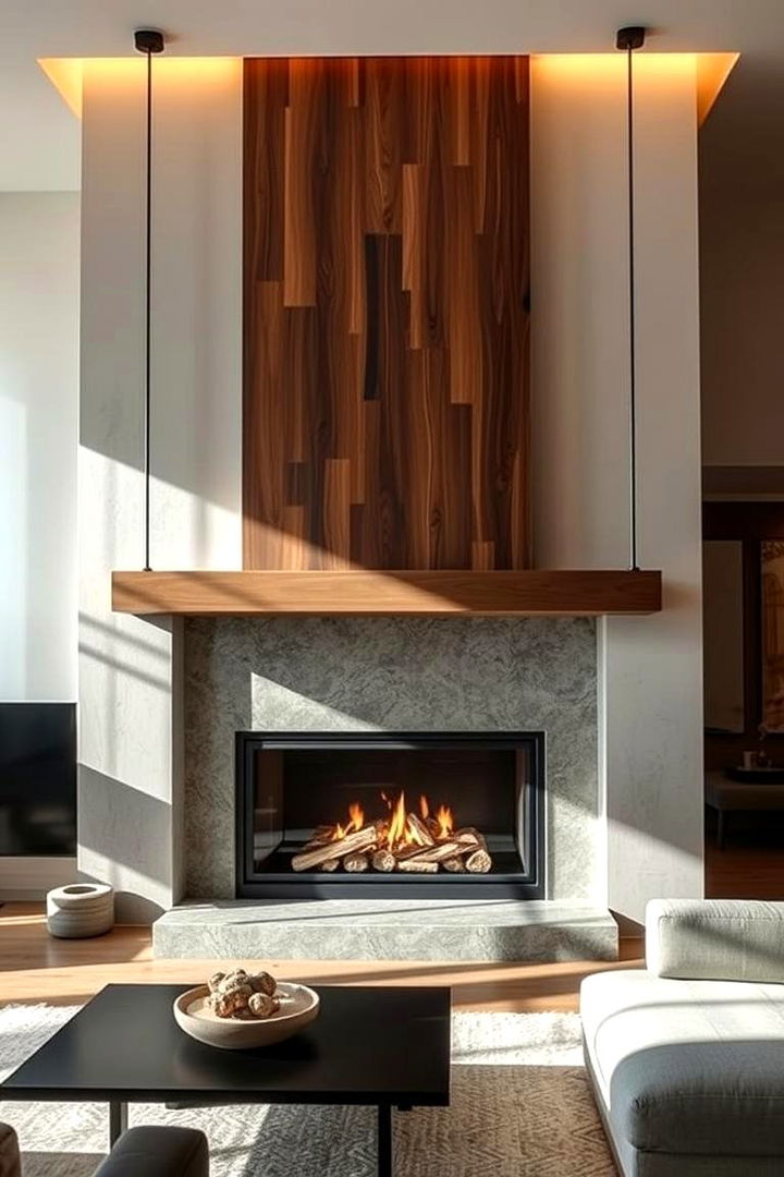 Suspended Mantel Elegance - 22 Mid-century Modern Fireplace Ideas