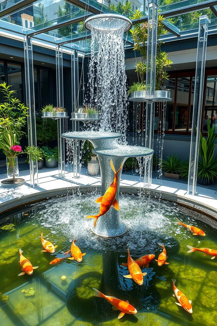 Suspended Water Feature Koi Pond - 22 Koi Pond Ideas