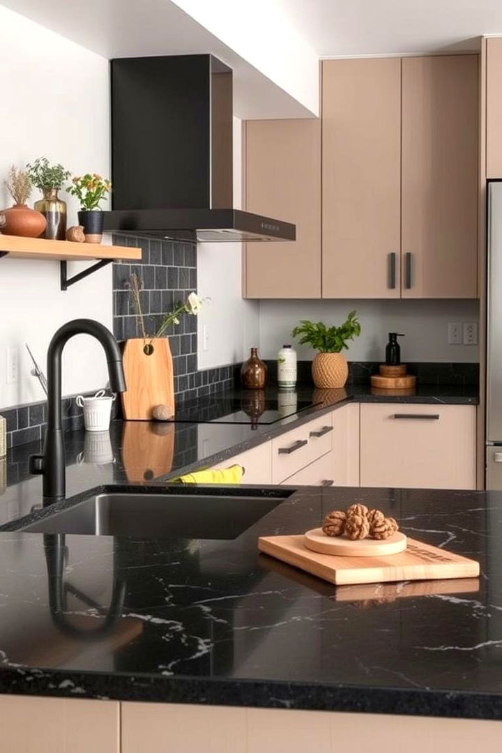 Sustainability Meets Style - 22 Black Granite Countertops Kitchen Ideas