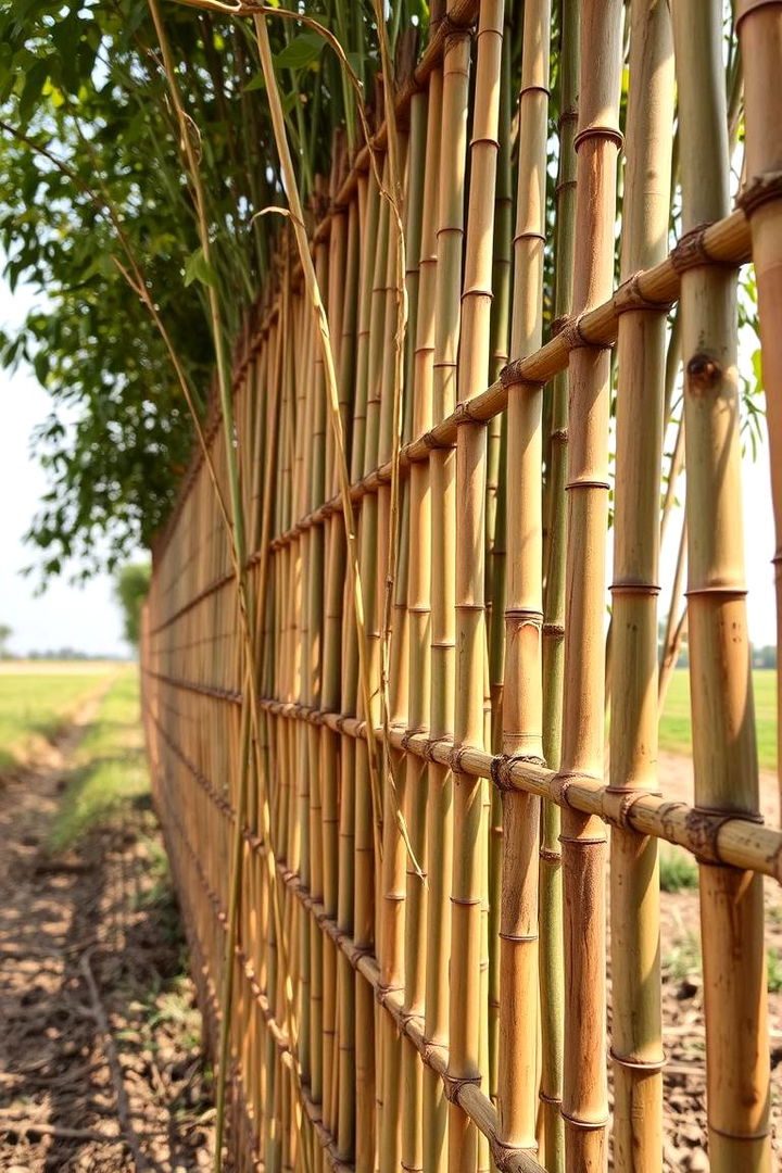Sustainable Bamboo Farm Fence - 22 Farm Fence Ideas