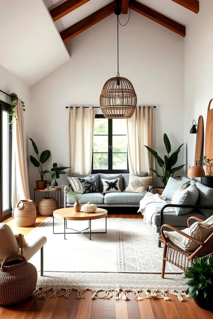 Sustainable Boho Elements - 22 Black and White Boho Living Room Ideas