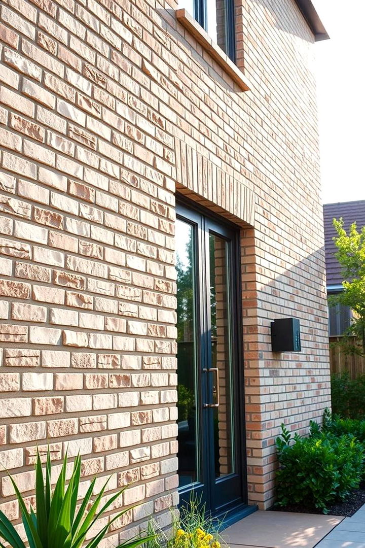 Sustainable Brick Elements - 22 Beige Brick Exterior Home Ideas