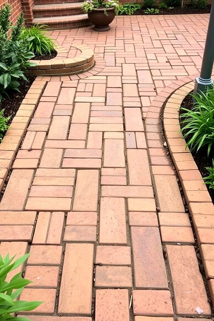 Sustainable Brick Selections - 22 herringbone brick patio designs