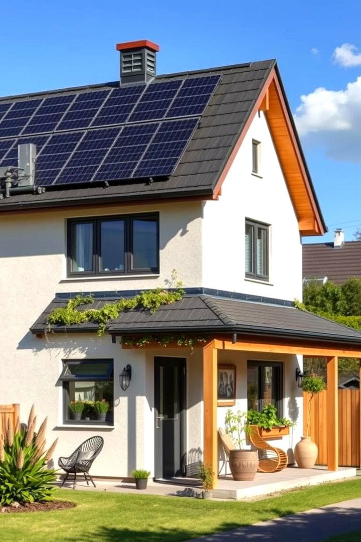 Sustainable Building Features - 22 houses with black roofs