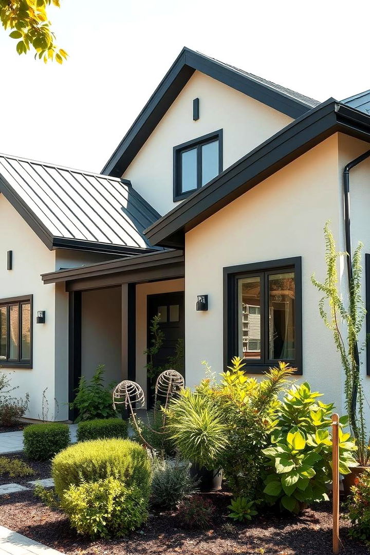 Sustainable Building Techniques - 22 Green House Exterior With Black Trim