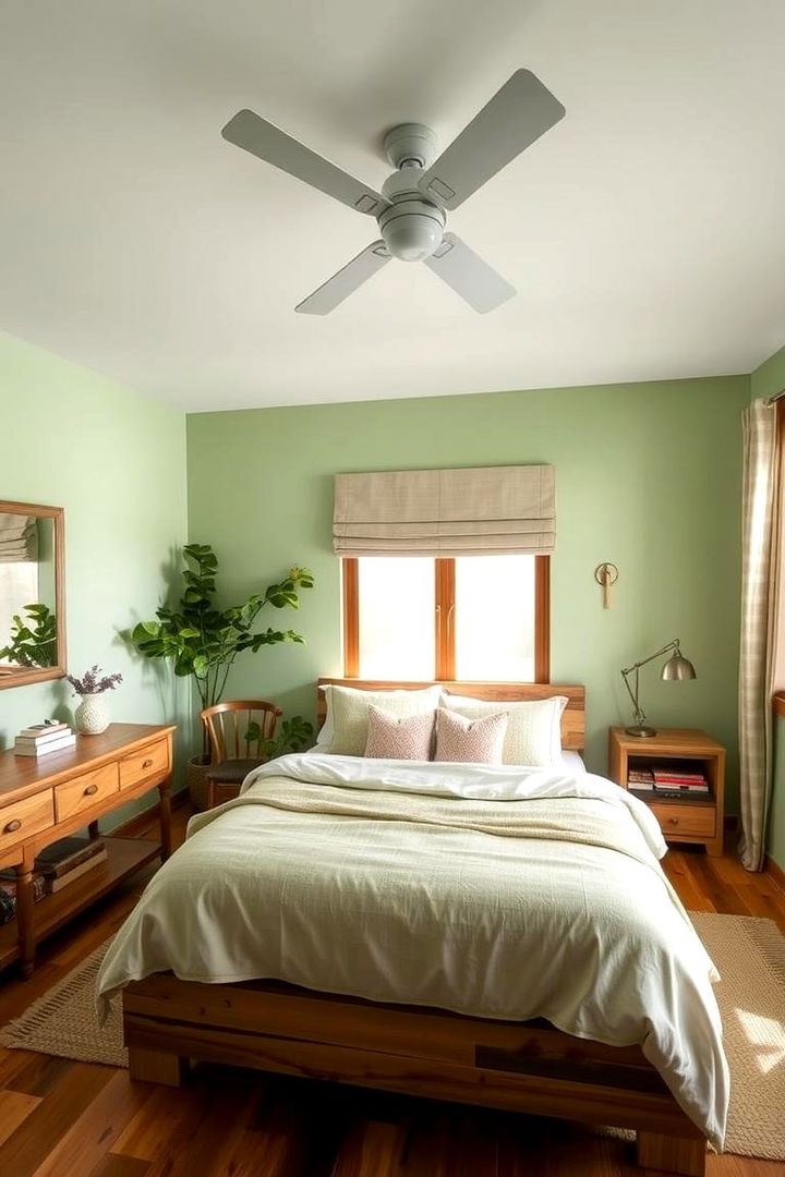 Sustainable Comfort Concept - 22 Light Green Bedroom Ideas