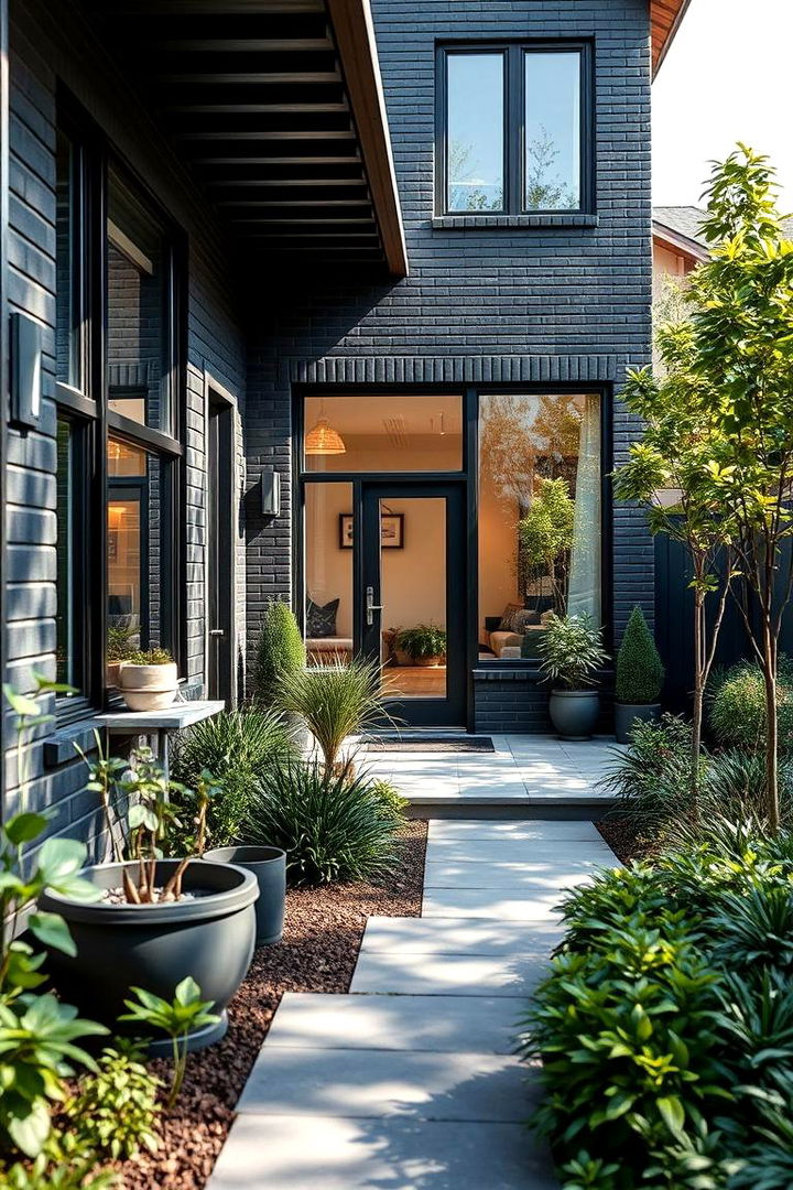 Sustainable Design Elements - 22 Black Brick House Exteriors