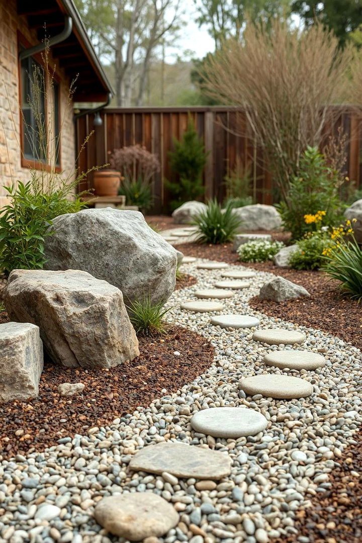Sustainable Design with Gravel Boulders - 22 Gravel Garden Ideas