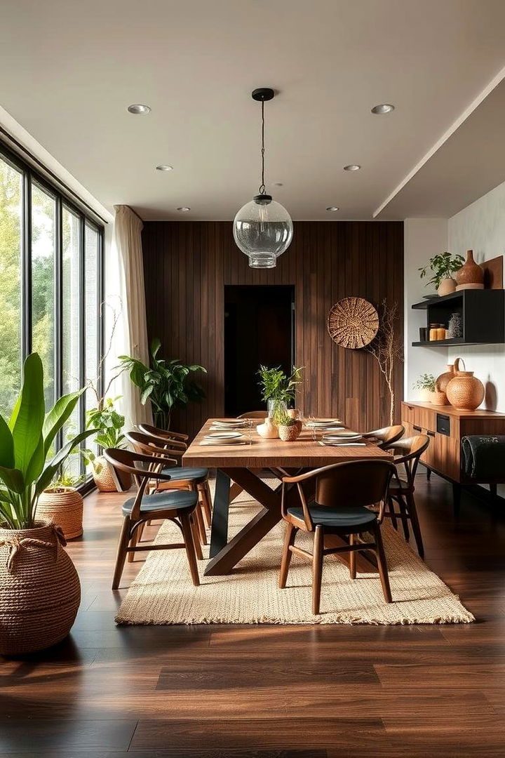Sustainable Eco Innovations - 22 dark wood floor dining room ideas
